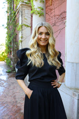 WINNIE BLOUSE - BLACK