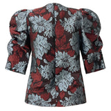 WINNIE BLOUSE - BORDEAUX SILVER