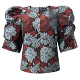 WINNIE BLOUSE - BORDEAUX SILVER