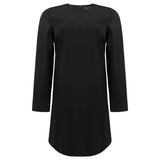 WINNIE-LS-ASHAPE-DRESS - BLACK