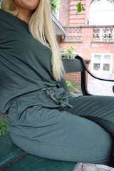 ALMA PANTS (FLEECE) - DARK ARMY