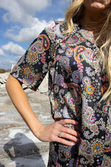 PUK-SS-TUNIC - BLACK PAISLEY