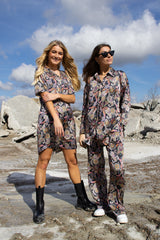 PUK-SS-TUNIC - BLACK PAISLEY