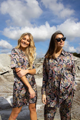 PUK-SS-TUNIC - BLACK PAISLEY