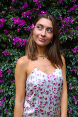 DANDA STRAP DRESS - CREME FLOWER