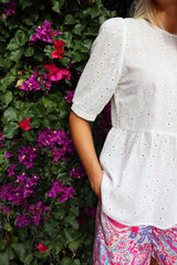 VILDA BLOUSE - WHITE