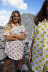 SARA-SS-SHIRT - PINK SMILEY