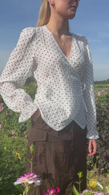 MALLE-LS-BLOUSE - BROWN HEART