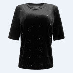 VELIA-VELVET-TSHIRT - BLACK