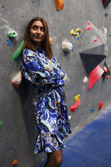 SARADO DRESS - BLUE PAISLEY