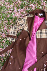 DANNI-TRENCHCOAT - CHOCOLATE CHECK