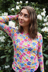 MESH TOP - FUNNY FLOWERS SAND