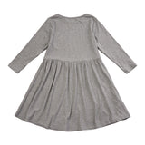 NATALIA-LS-DRESS (KIDS) - GREY MEL.