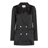 DIBBY-BLAZER - BLACK SATEEN