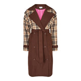 DANNI-TRENCHCOAT - CHOCOLATE CHECK