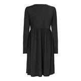 NUNO-LS-FRILL-DRESS - BLACK