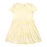 NATALIA-SS-DRESS-KIDS - YELLOW CREME STRIPE