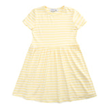 NATALIA-SS-DRESS-KIDS - YELLOW CREME STRIPE