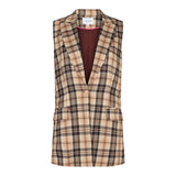 HENNY-WAISTCOAT - CHOCOLATE CHECK