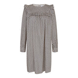 HEATHER-LS-DRESS - NAVY CLOVER