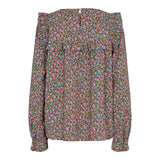 HEATHER-LS-BLOUSE - PINK BROWN FLOWER