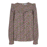 HEATHER-LS-BLOUSE - PINK BROWN FLOWER