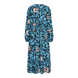 GRAFFI-DRESS - BLUE BLACK PRINT