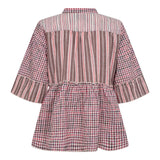 ELLIE-BLOUSE - BROWN PINK MIX