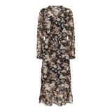 NIKITA V-NECK DRESS - SANDY FLOWER
