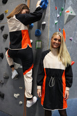 NIA TRACK PANTS - BLACK ORANGE SAND
