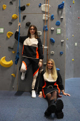 NIA TRACK JACKET - BLACK ORANGE SAND