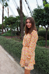 MAGGIE SHORT SKIRT - YELLOW ORANGE