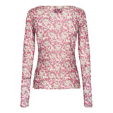 MESH TOP - BRUSHY FLOWERS