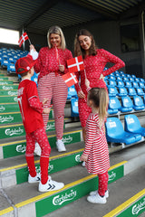 ALMA-LS-BABYDOLL-DRESS (KIDS) - RED CREME STRIPE