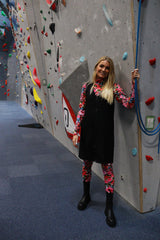 LOTUS LEGGINGS - BLACK PINK FLOWER