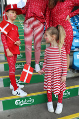 ALMA-LS-BABYDOLL-DRESS (KIDS) - RED CREME STRIPE