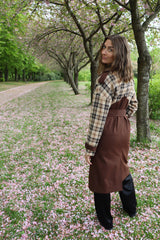 DANNI-TRENCHCOAT - CHOCOLATE CHECK