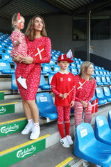 ALMA-LS-BABYDOLL-DRESS (KIDS) - RED CREME STRIPE