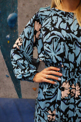 GRAFFI-DRESS - BLUE BLACK PRINT