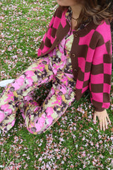 MAGGIE PANTS - PINK CHOCO PRINT