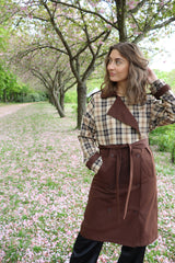DANNI-TRENCHCOAT - CHOCOLATE CHECK