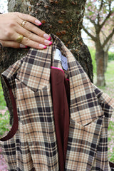 HENNY-WAISTCOAT - CHOCOLATE CHECK