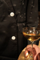 DIBBY-BLAZER - BLACK SATEEN