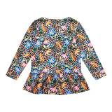 ALMA-LS-FRILL-TSHIRT (KIDS) - FLOWER FORREST