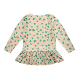 ALMA-LS-FRILL-TSHIRT (KIDS) - CLOVER PRINT
