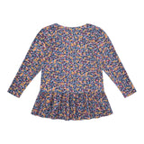 ALMA-LS-FRILL-TSHIRT (KIDS) - HONEY GOLD FLOWER