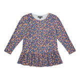 ALMA-LS-FRILL-TSHIRT (KIDS) - HONEY GOLD FLOWER