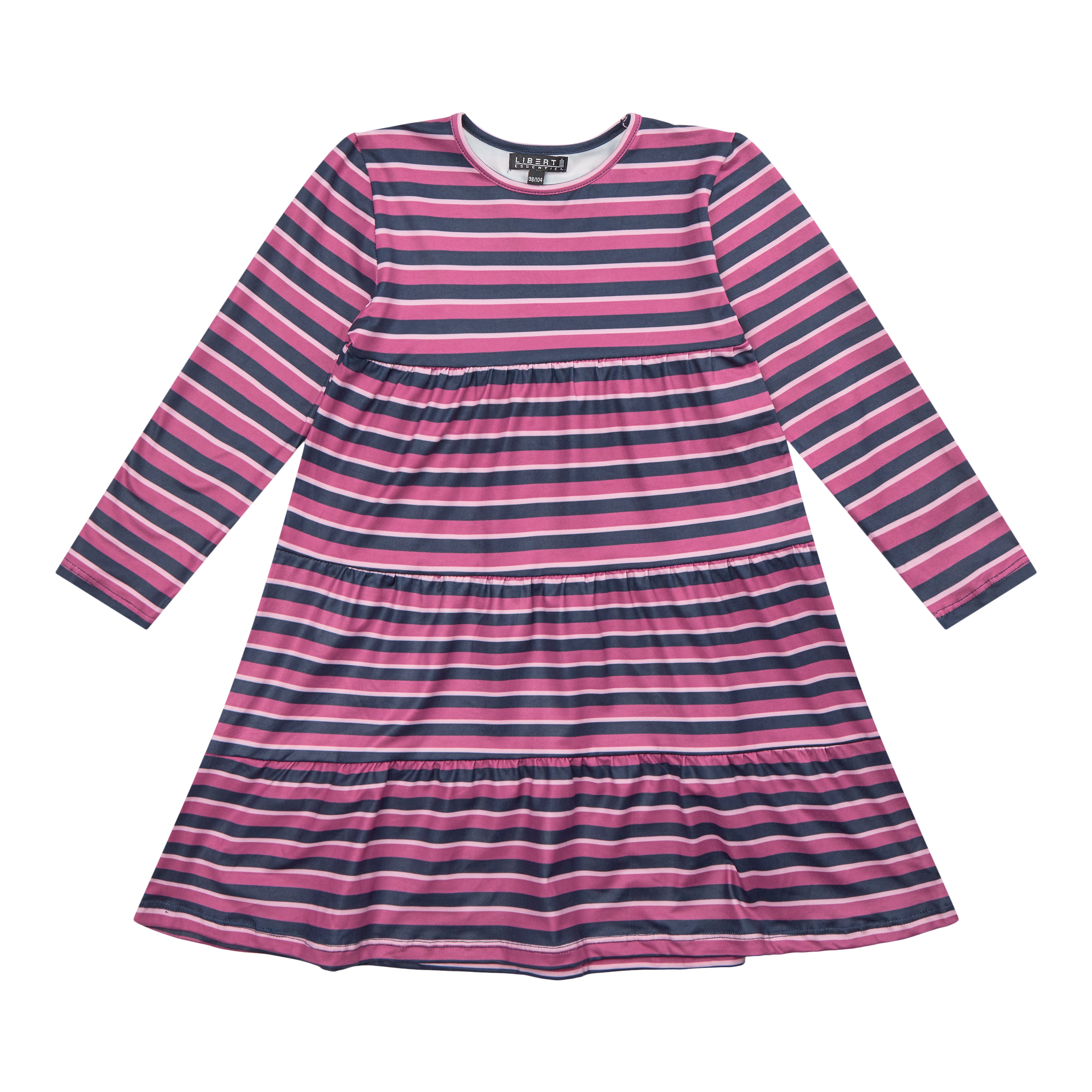Liberte Alma Ss Babydoll Dress Kids Lux Leo Red Heart