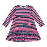 ALMA-LS-DRESS3 (KIDS) - RASPBERRY STRIPES