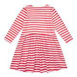 ALMA-LS-BABYDOLL-DRESS (KIDS) - RED CREME STRIPE